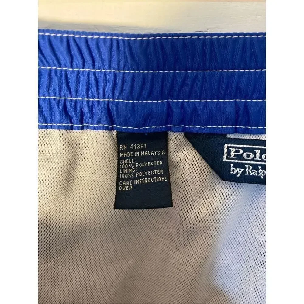 Ralph Lauren men’s swim trunks large pony blue board shorts XXL